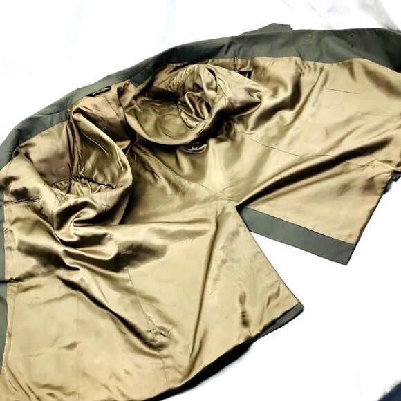 Brooks Brothers Vintage Sport Coat Canvas Cotton Khaki Green Gray 44 Blazer - Picture 11 of 14